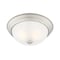Designers Fountain 11in 2-Light Pewter Interior Ceiling Light Flush Mount with Etched Glass Shade 1257S-PW-W - alternate 1